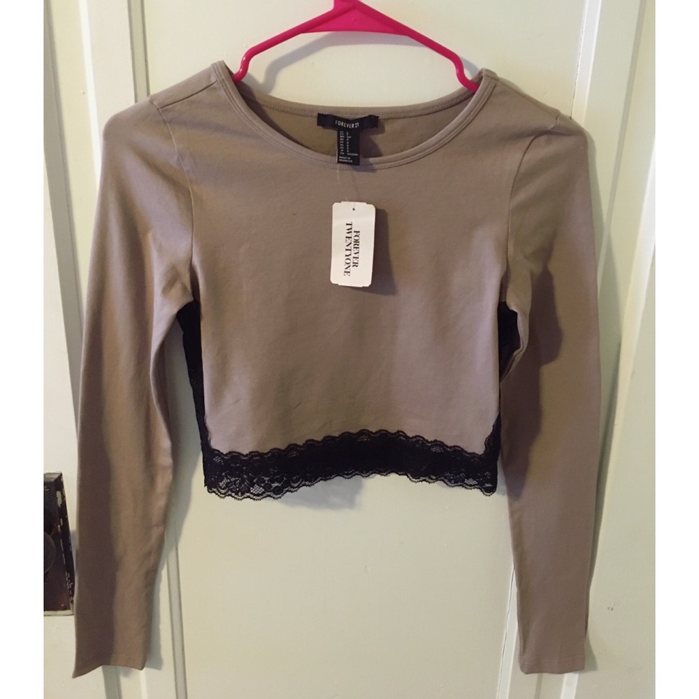 Elegant Tan Crop Top